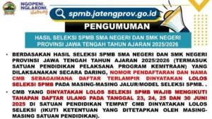 Pengumuman SPMB Jateng 2026: 228.000 Calon Murid Lolos Seleksi, Daftar Ulang Segera!