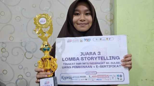 Prestasi Gemilang: Siswi SMAIT Darul Fikri Makassar Raih Juara 3 Duta Baca Pelajar 2026